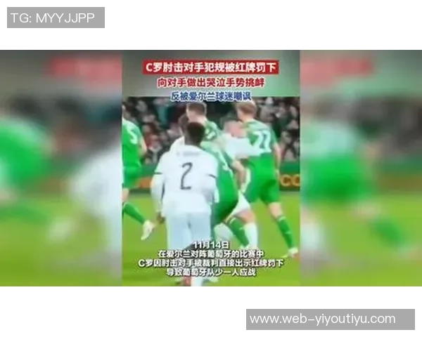 C罗与爱尔兰恩怨再起四年前挥手打人今肘击染红被罚下